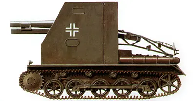 German 15 cm sIG 33 (Sf) auf Panzerkampfwagen I Ausf. B